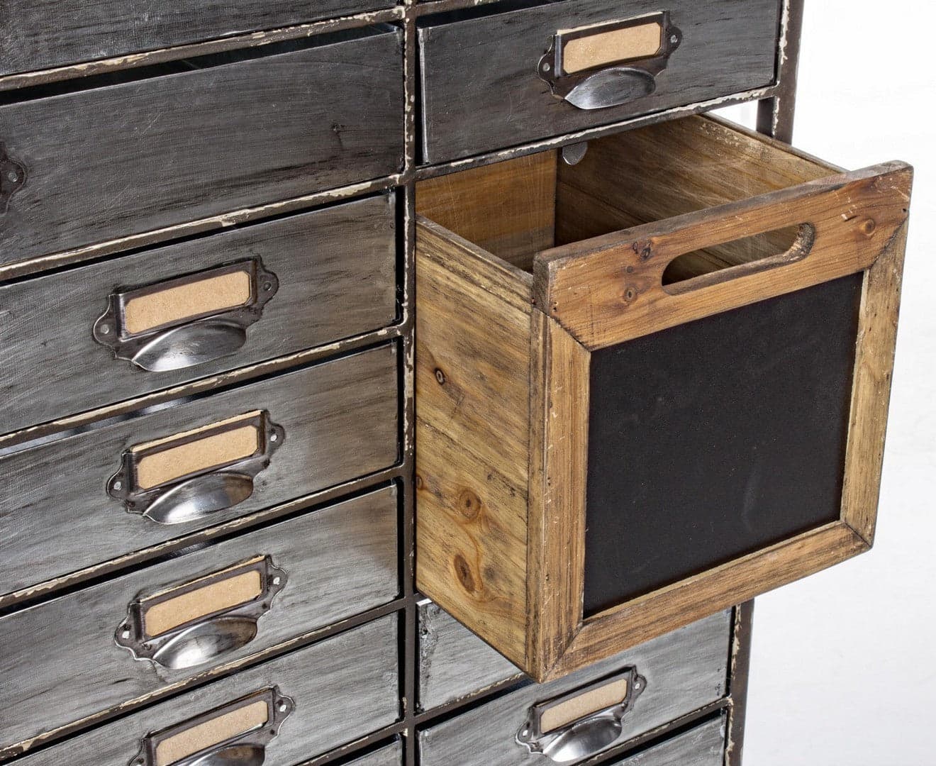 Cassettiera "Officina" per interno, con 25 Cassetti-1 Ante, 82 x 37.5 x 138.5 cm in Cassettiere Decor Space - Altamura, commercioVirtuoso.it