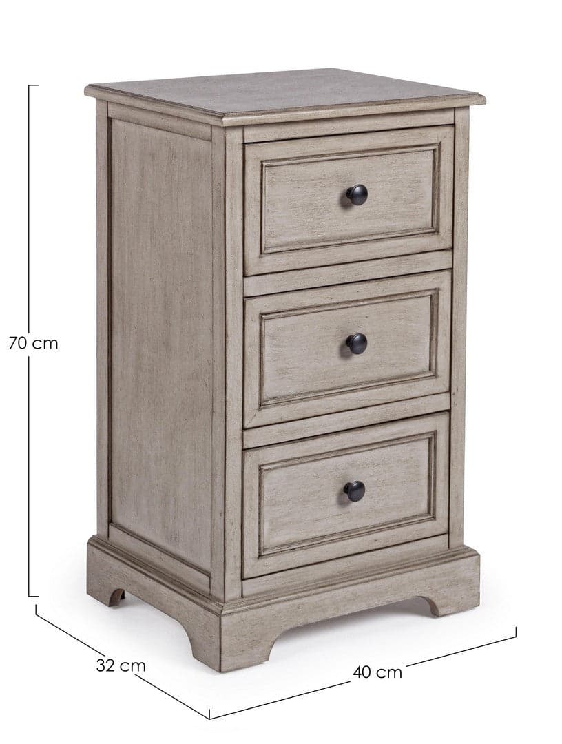 Cassettiera "Margaret" per interno, con 3 Cassetti, 43.6 x 35.6 x 74 cm in Cassettiere Decor Space - Altamura, commercioVirtuoso.it
