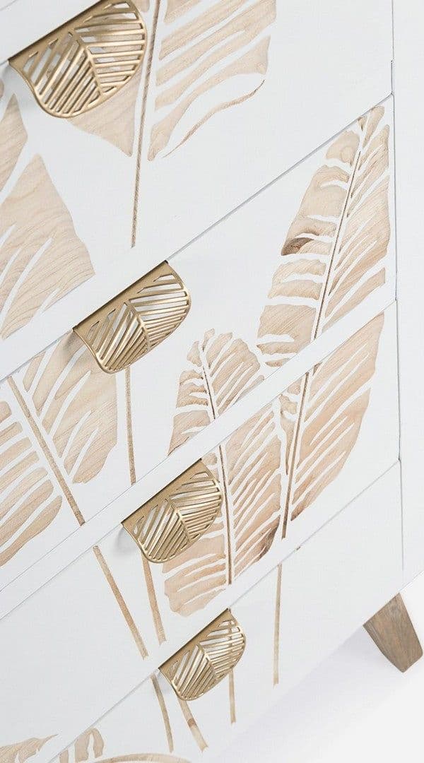 Cassettiera "Folium" con struttura in abete e mdf, 45 x 30 x109.5h cm in Cassettiere Decor Space - Altamura, commercioVirtuoso.it