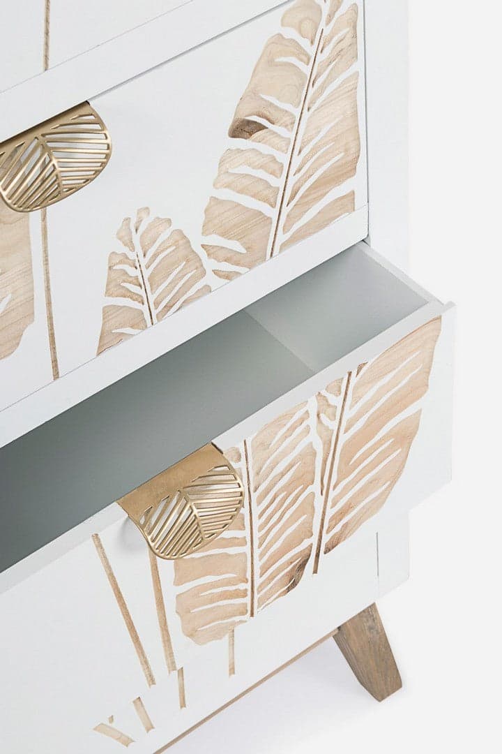 Cassettiera "Folium" con struttura in abete e mdf, 45 x 30 x109.5h cm in Cassettiere Decor Space - Altamura, commercioVirtuoso.it