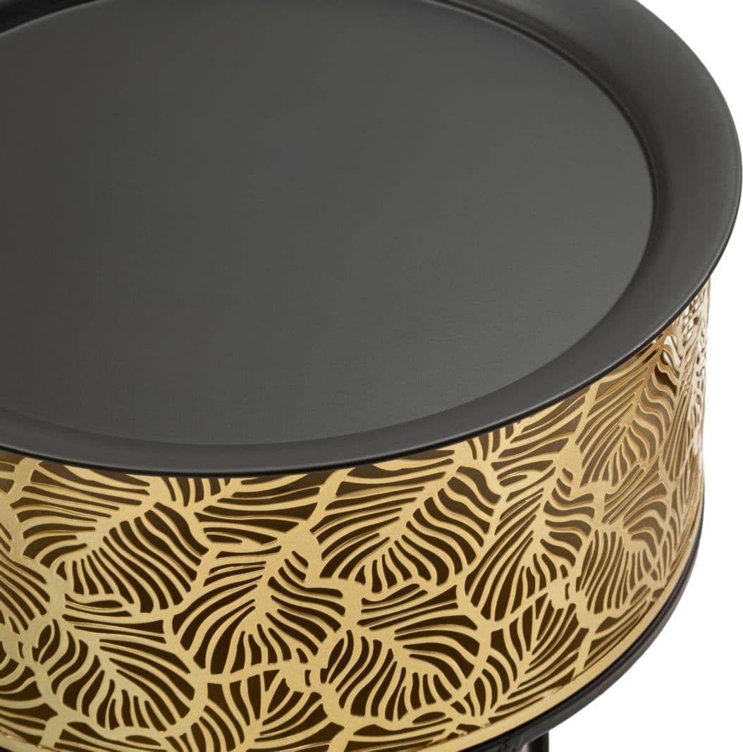 Tavolinetti coppia struttura in metallo con gambe color nero per interni set da 2 in Console e tavoli da divano Decor Space - Altamura, commercioVirtuoso.it