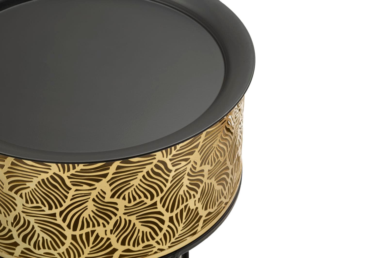 Tavolinetti coppia struttura in metallo con gambe color nero per interni set da 2 in Console e tavoli da divano Decor Space - Altamura, commercioVirtuoso.it