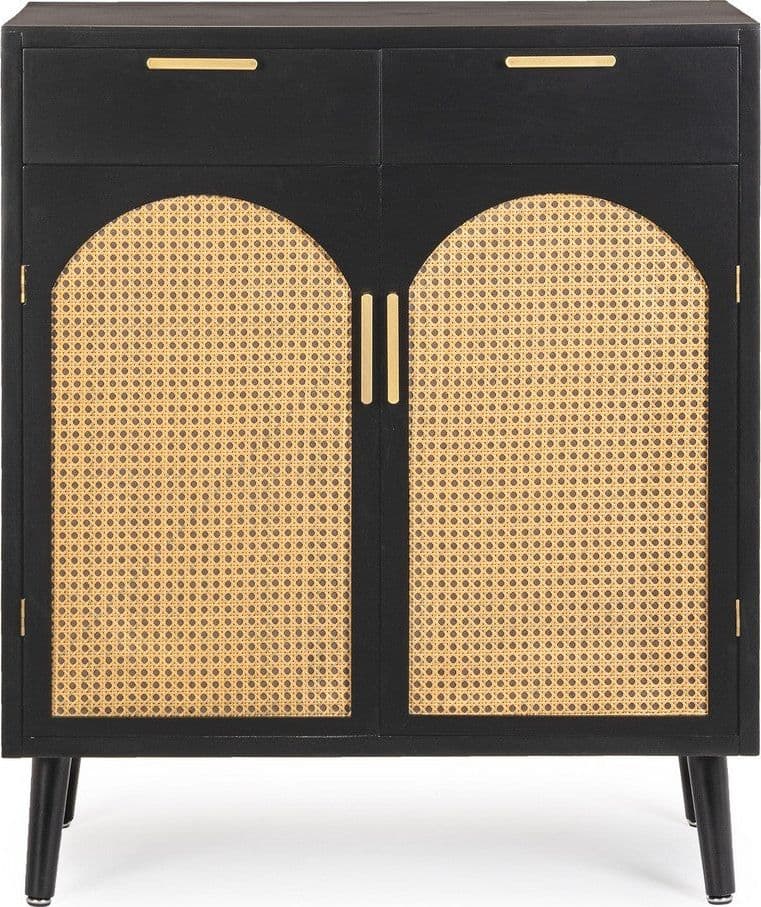 Mobile credenza "Josine" in mdf-legno di pino, inserti in rattan in Credenze Decor Space - Altamura, commercioVirtuoso.it