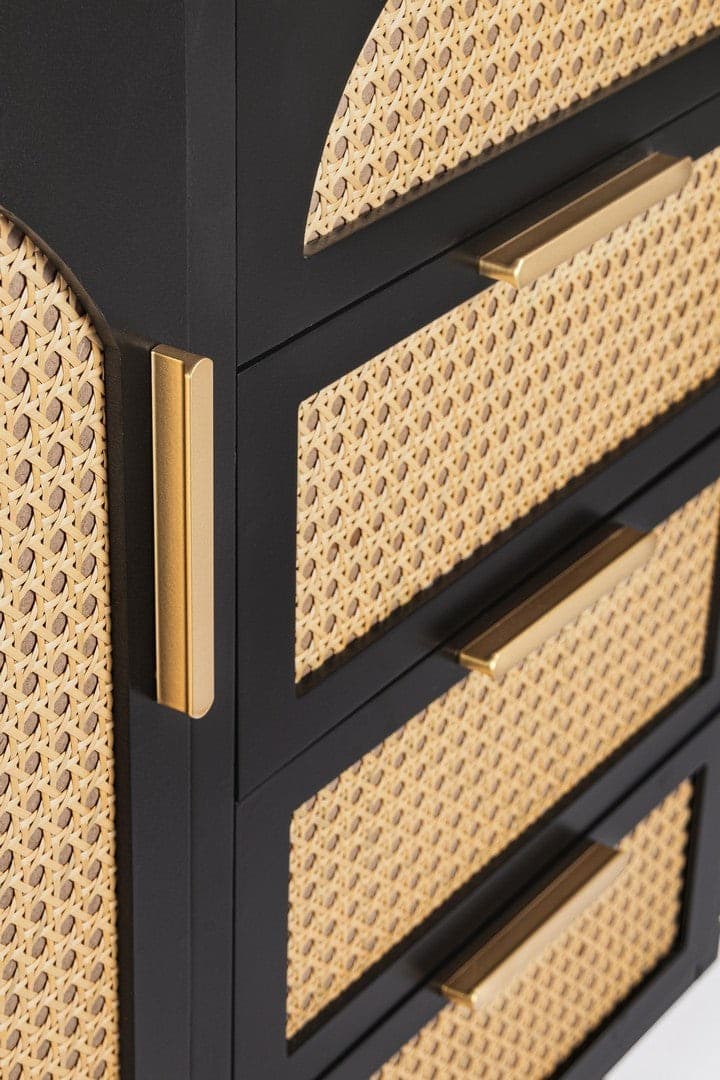Mobile credenza "Josine" in mdf-legno di pino, inserti in rattan in Credenze Decor Space - Altamura, commercioVirtuoso.it