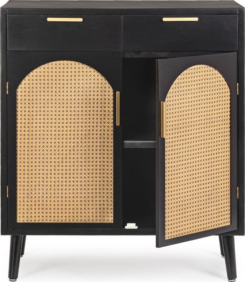 Mobile credenza "Josine" in mdf-legno di pino, inserti in rattan in Credenze Decor Space - Altamura, commercioVirtuoso.it