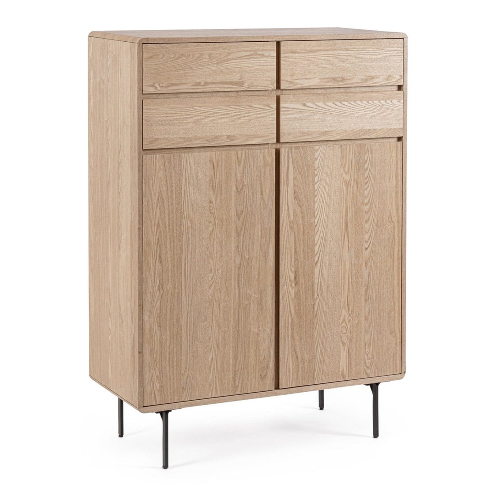 Mobile credenza "Widald" in mdf-legno di frassino, gambe in acciaio, per interno - 23