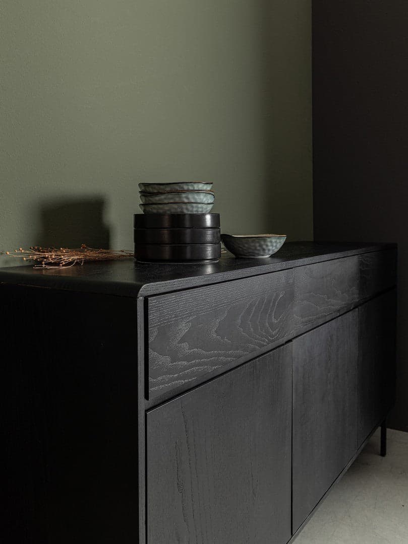 Mobile credenza "Widald" in mdf-legno di frassino, gambe in acciaio, per interno in Credenze Decor Space - Altamura, commercioVirtuoso.it