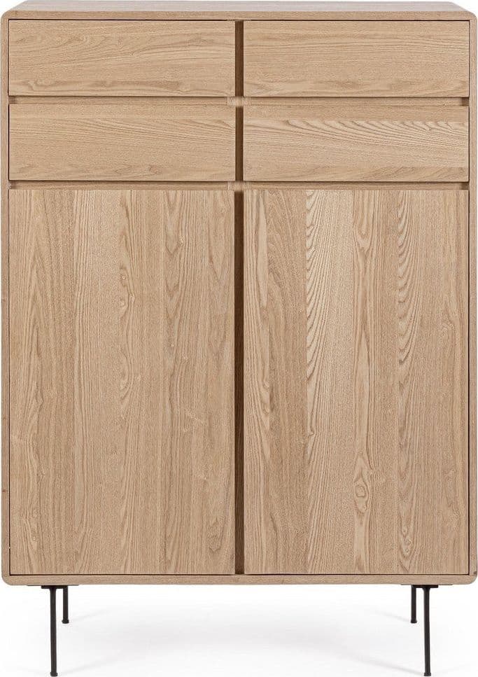 Mobile credenza "Widald" in mdf-legno di frassino, gambe in acciaio, per interno - 27