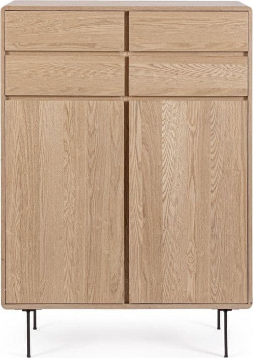Mobile credenza "Widald" in mdf-legno di frassino, gambe in acciaio, per interno - 28