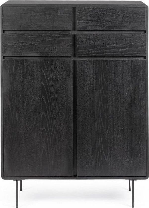 Mobile credenza "Widald" in mdf-legno di frassino, gambe in acciaio, per interno in Credenze Decor Space - Altamura, commercioVirtuoso.it