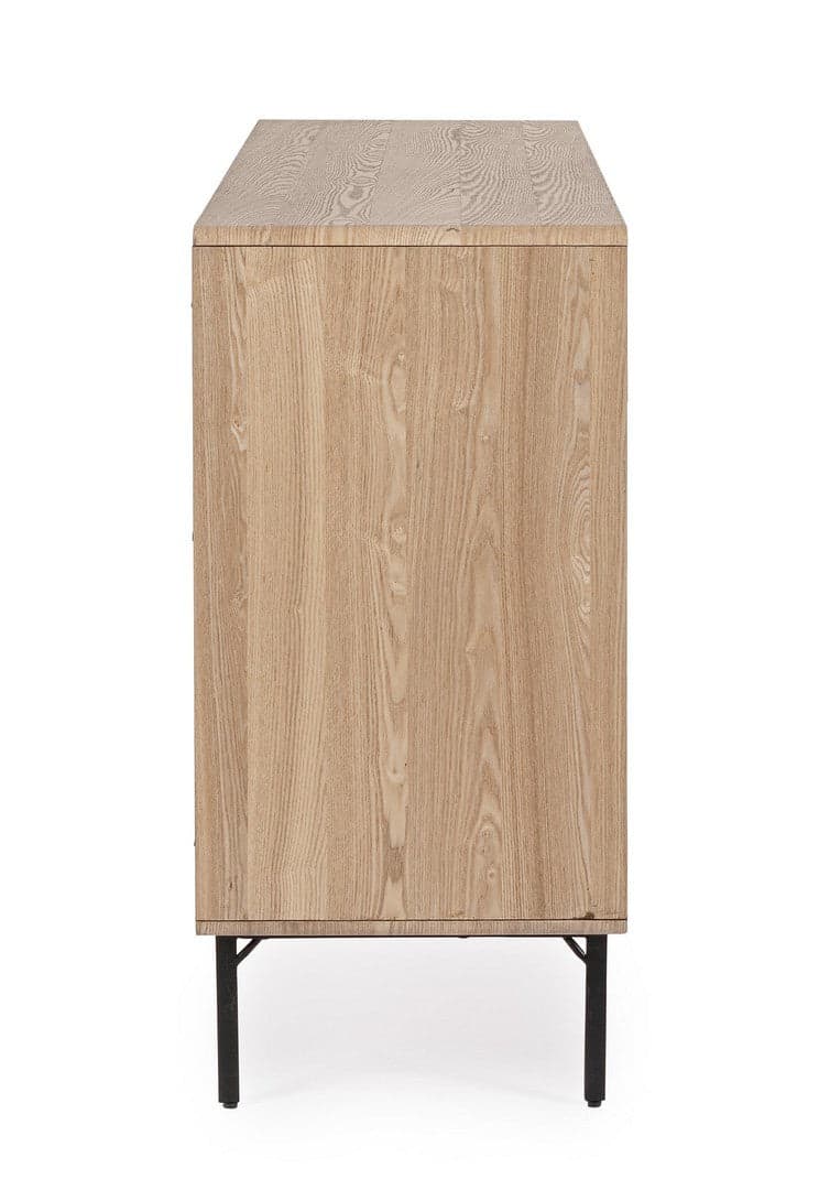 Mobile credenza "Widald" in mdf-legno di frassino, gambe in acciaio, per interno - 38
