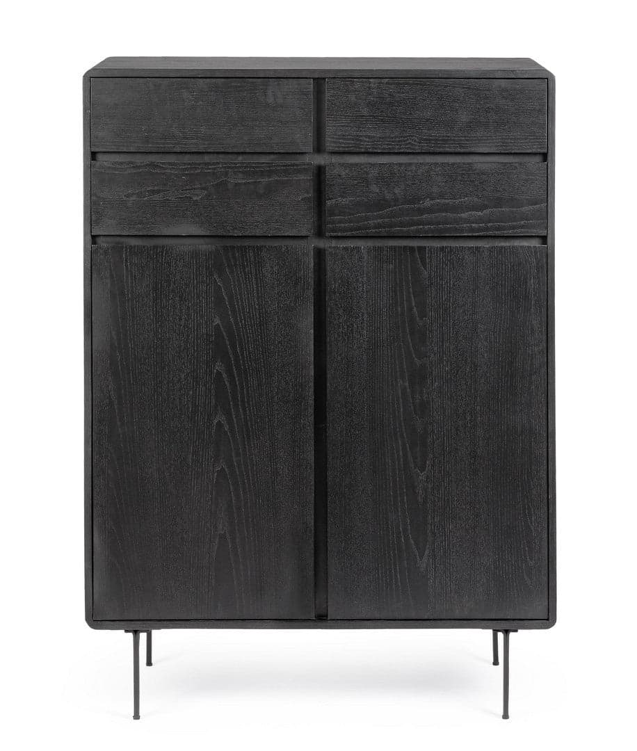 Mobile credenza "Widald" in mdf-legno di frassino, gambe in acciaio, per interno in Credenze Decor Space - Altamura, commercioVirtuoso.it