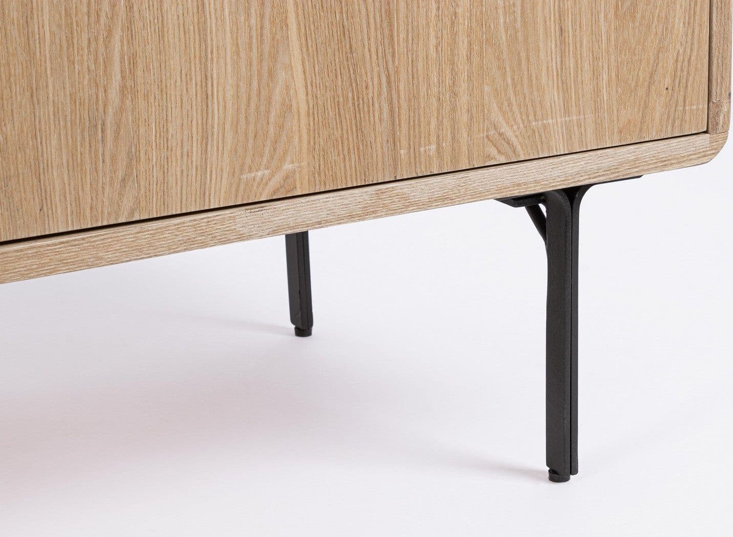Mobile credenza "Widald" in mdf-legno di frassino, gambe in acciaio, per interno - 42