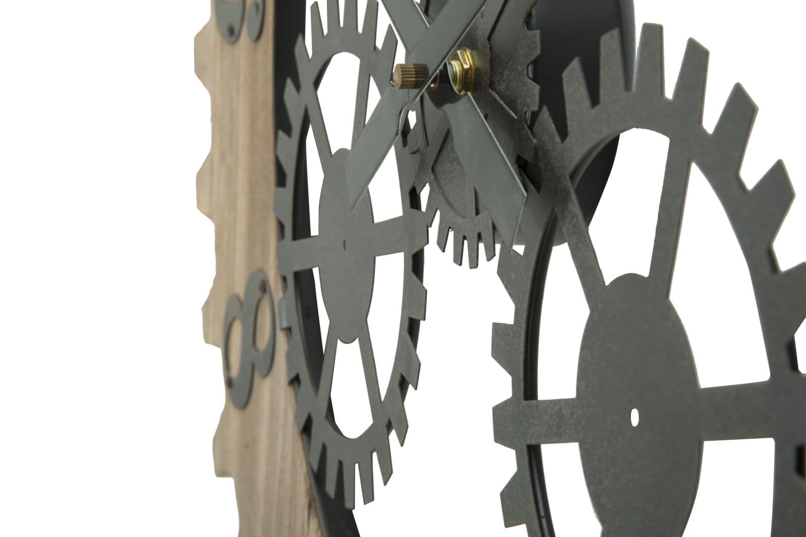 Orologio con ingranaggi da parete in legno MDF e metallo per salotto e cucina in Orologi da parete Decor Space - Altamura, commercioVirtuoso.it