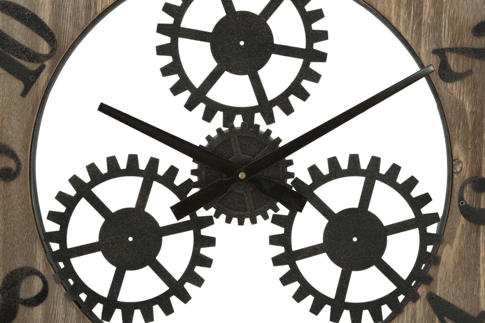 Orologio con ingranaggi da parete in legno MDF e metallo per salotto e cucina in Orologi da parete Decor Space - Altamura, commercioVirtuoso.it