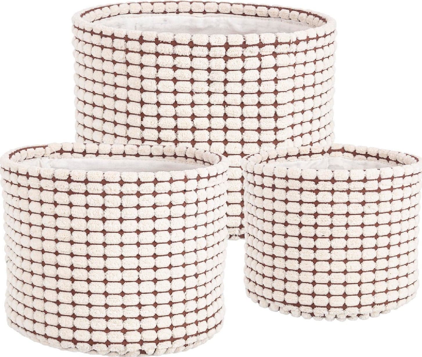 Set 3 porta oggetti "Nicky" alto in poliestere in Organizer per cassetti Decor Space - Altamura, commercioVirtuoso.it