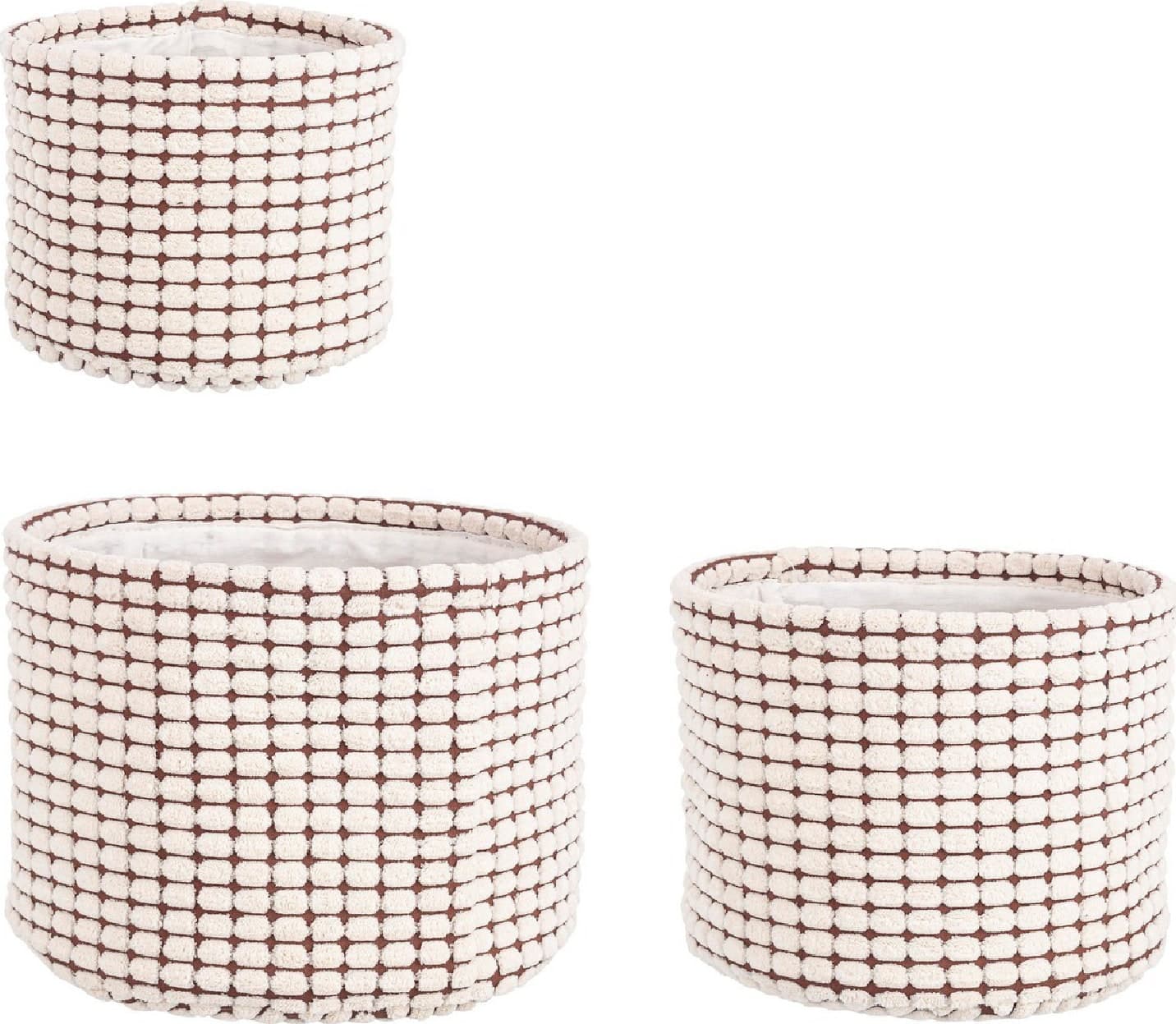 Set 3 porta oggetti "Nicky" alto in poliestere in Organizer per cassetti Decor Space - Altamura, commercioVirtuoso.it