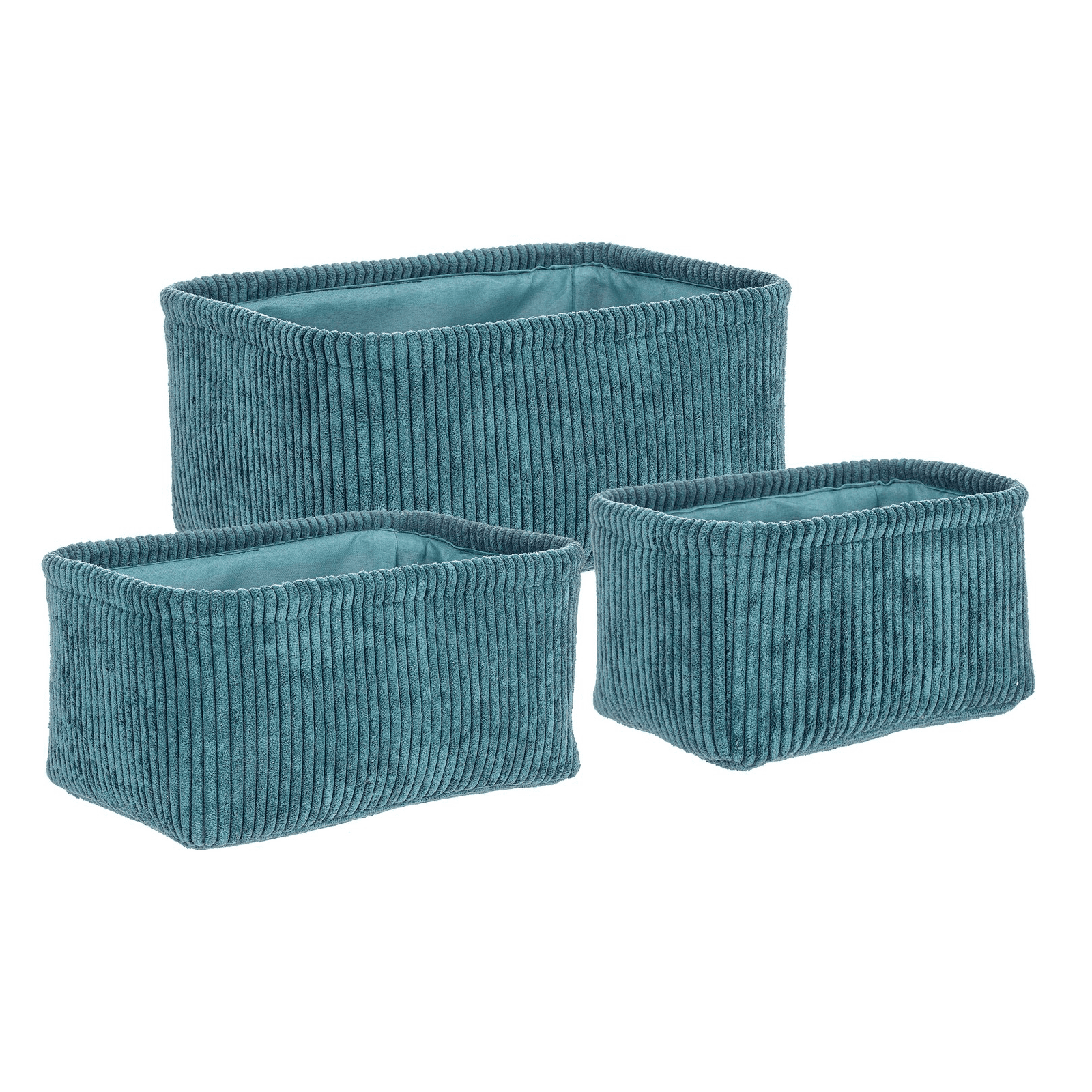 Set 3 porta oggetti rettangolare "Shirley" ottanio in Organizer per cassetti Decor Space - Altamura, commercioVirtuoso.it