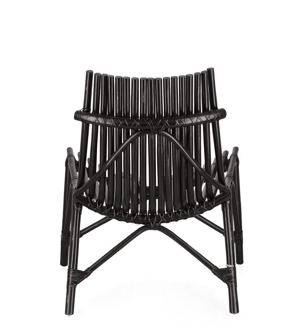 Sedia Lounge "Menendez" in rattan, finitura a base di nitrocellulosa in Sedie Decor Space - Altamura, commercioVirtuoso.it