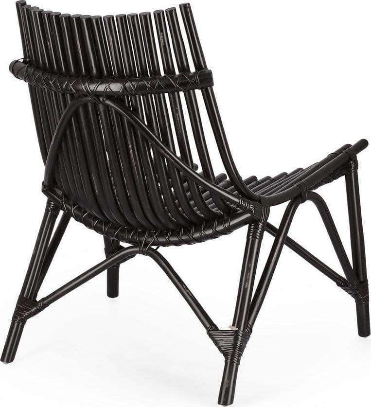 Sedia Lounge "Menendez" in rattan, finitura a base di nitrocellulosa in Sedie Decor Space - Altamura, commercioVirtuoso.it