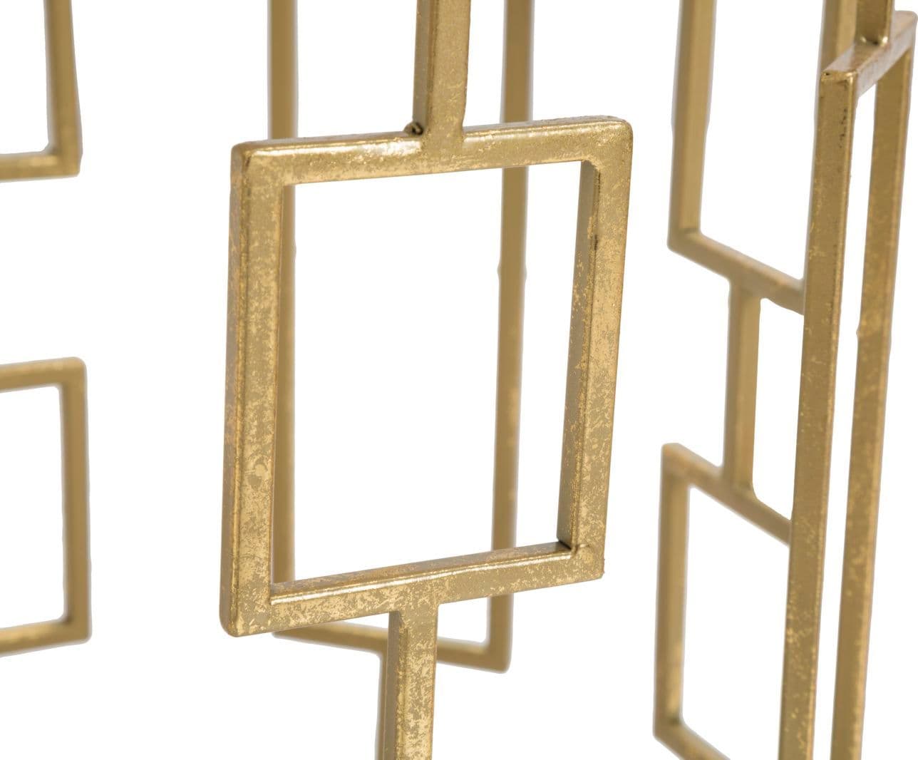 Tavolinetti "Cube" struttura in ferro color oro ripiano in marmo per interni set da 2 in Console e tavoli da divano Decor Space - Altamura, commercioVirtuoso.it