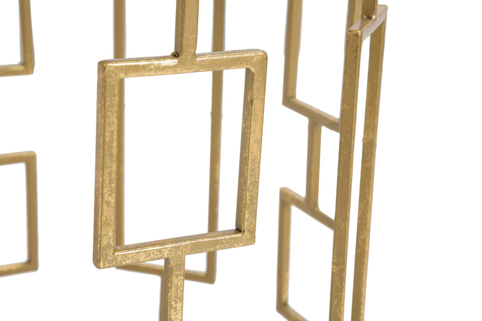 Tavolinetti "Cube" struttura in ferro color oro ripiano in marmo per interni set da 2 in Console e tavoli da divano Decor Space - Altamura, commercioVirtuoso.it
