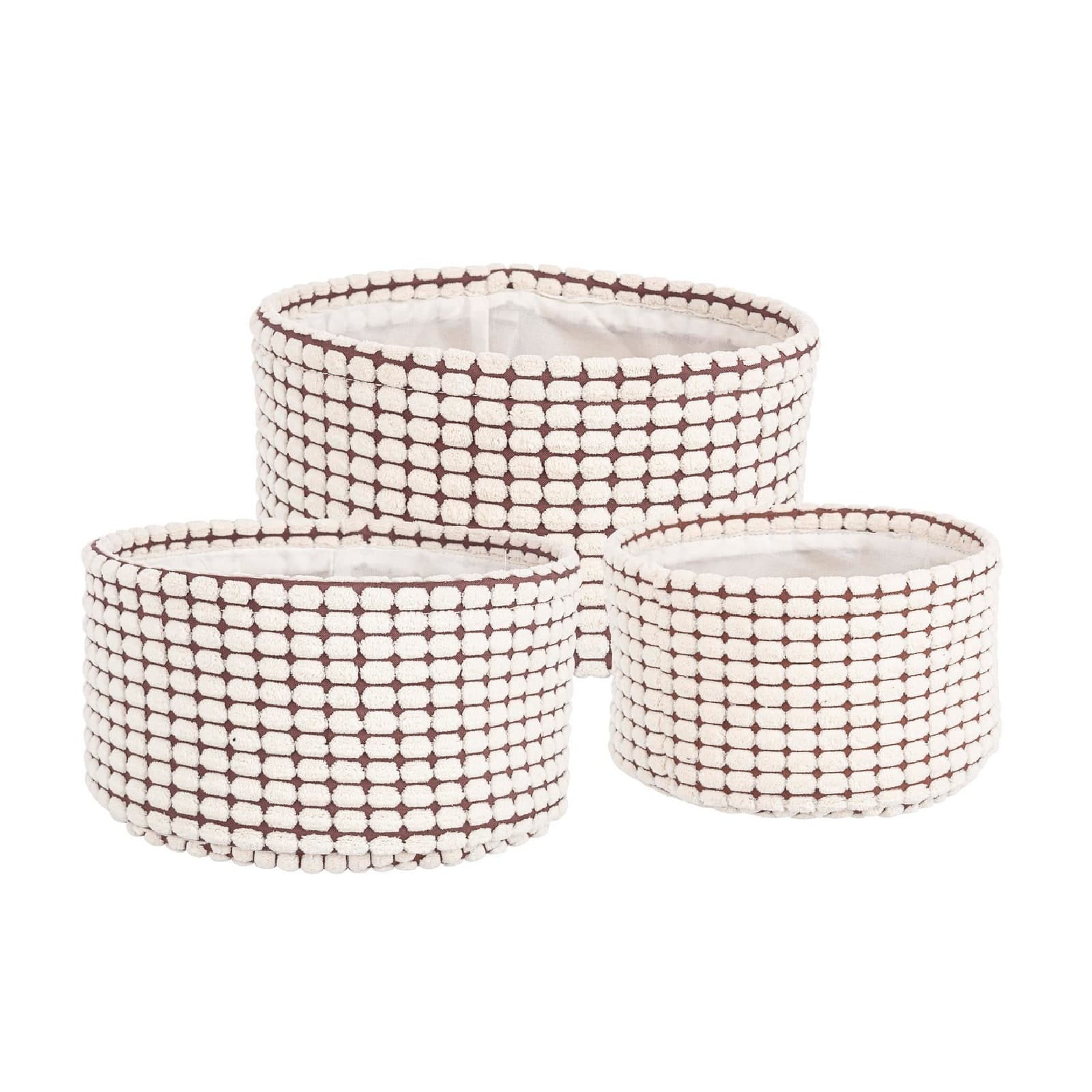 Set 3 porta oggetti "Nicky" in poliestere in Organizer per cassetti Decor Space - Altamura, commercioVirtuoso.it