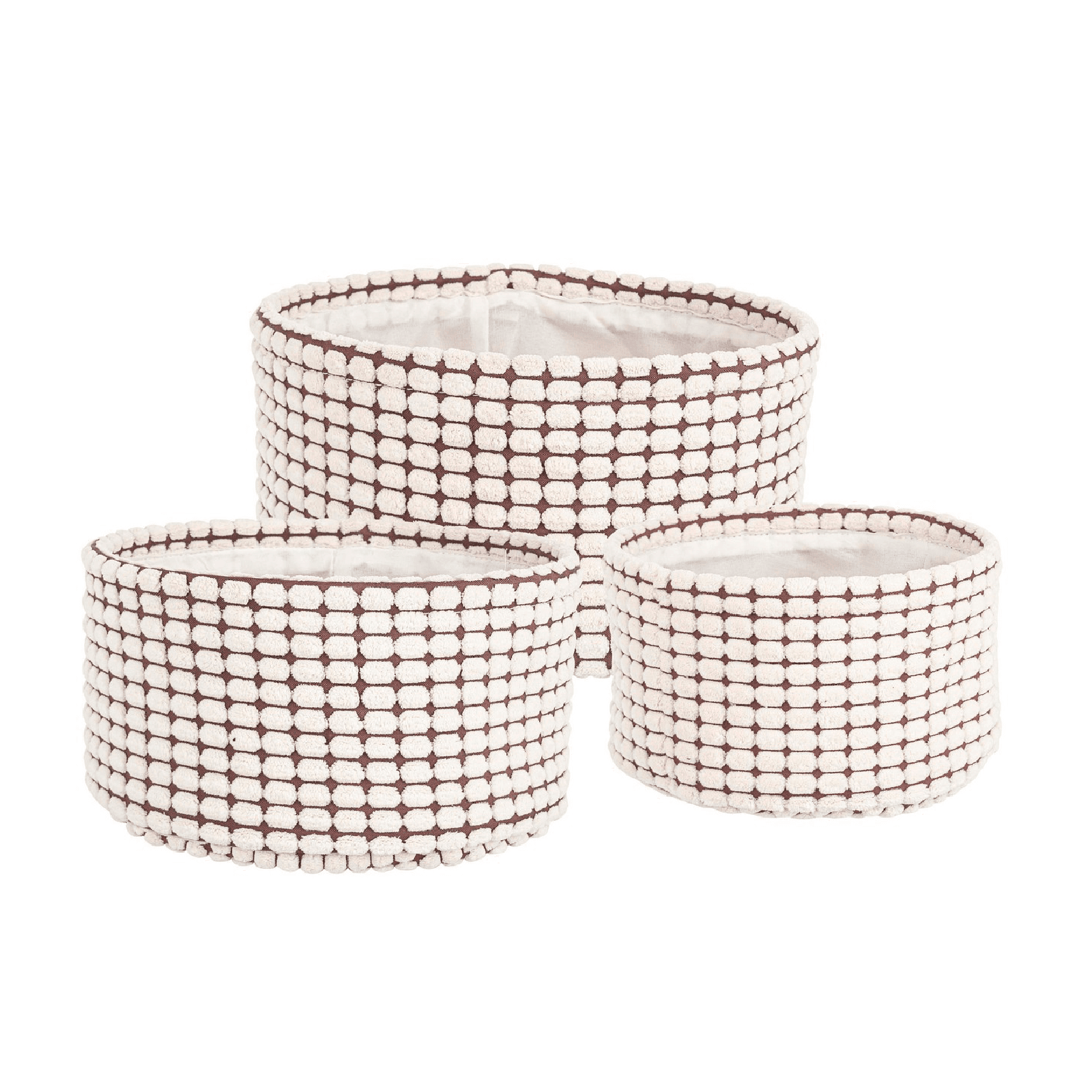 Set 3 porta oggetti "Nicky" in poliestere in Organizer per cassetti Decor Space - Altamura, commercioVirtuoso.it