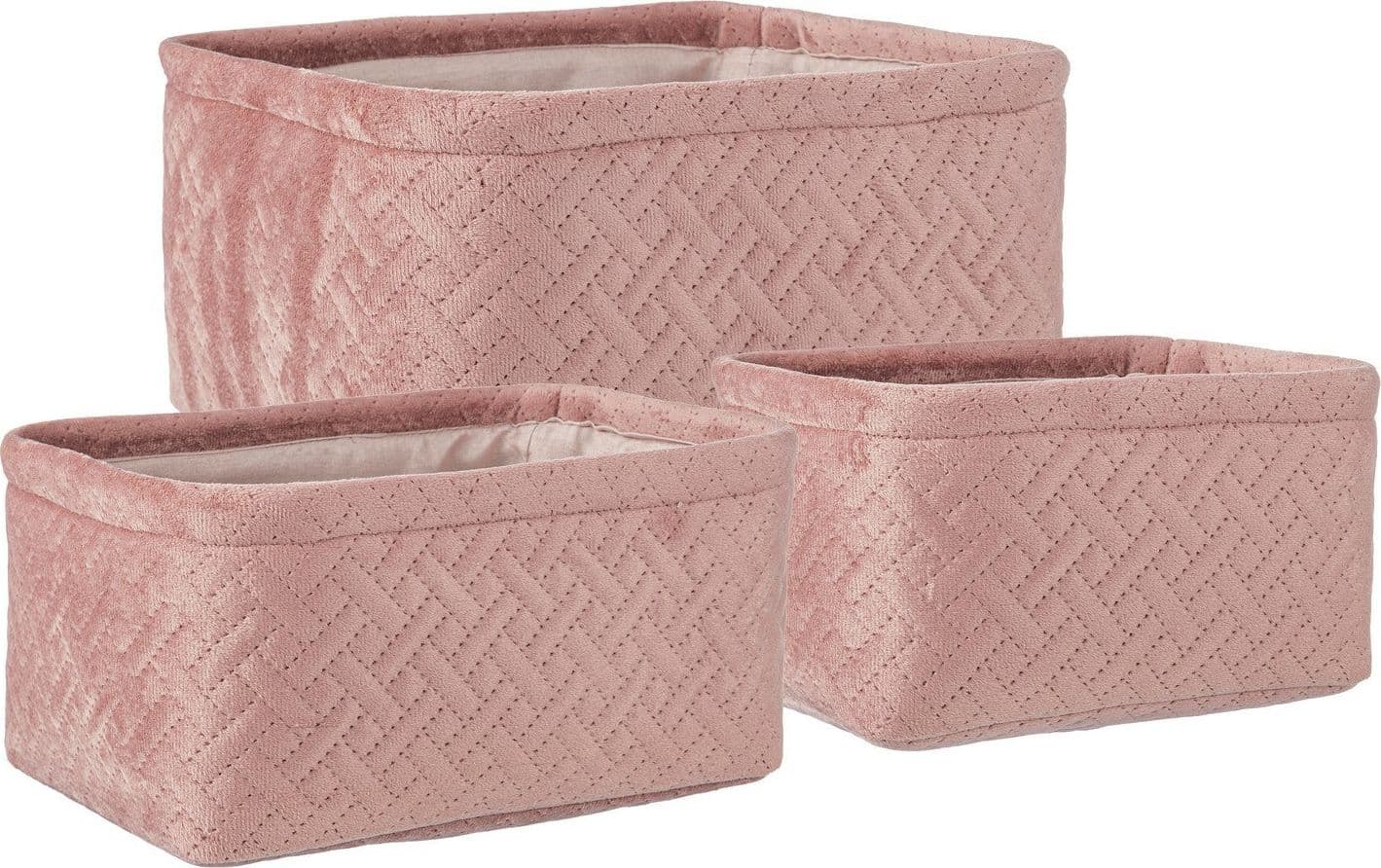 Set 3 Pezzi "Averill" porta oggetti rettangolari in poliestere in Organizer per cassetti Decor Space - Altamura, commercioVirtuoso.it