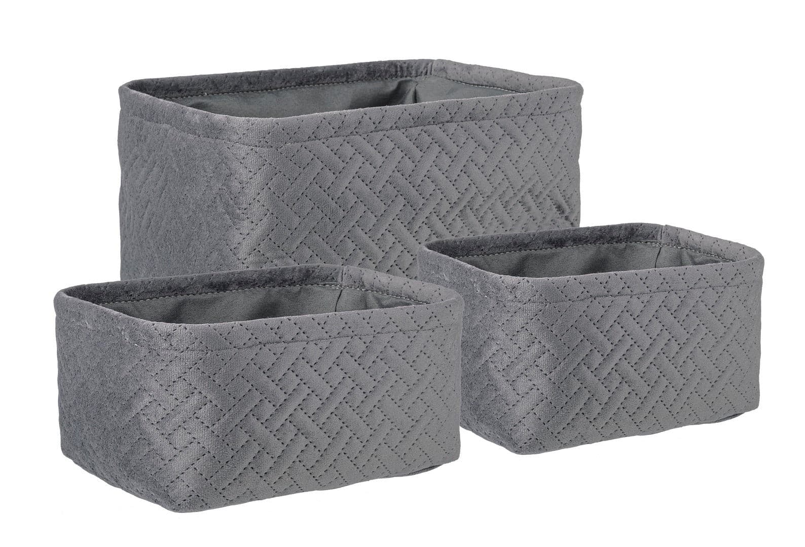 Set 3 Pezzi "Averill" porta oggetti rettangolari in poliestere in Organizer per cassetti Decor Space - Altamura, commercioVirtuoso.it