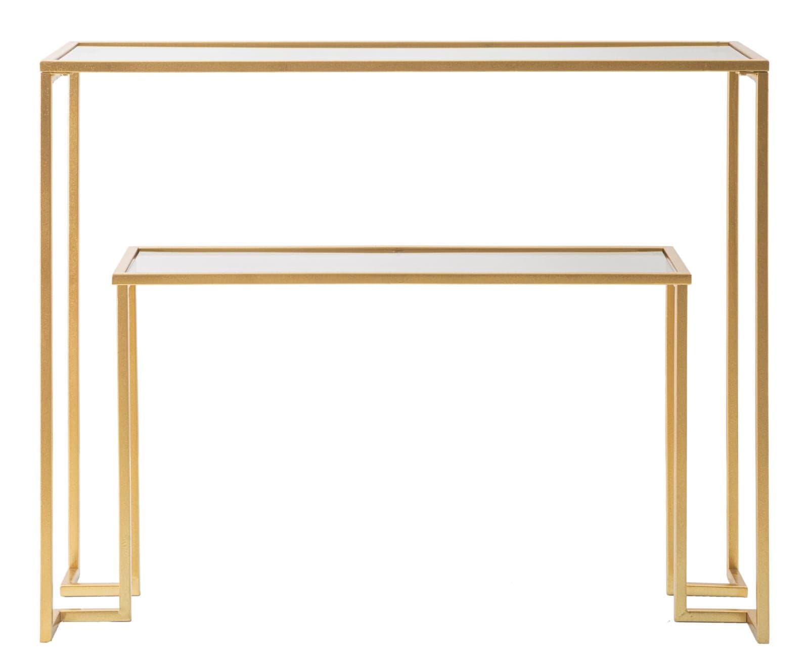 Console "Level" struttura in metallo e ripiano in vetro per interni in Credenze Decor Space - Altamura, commercioVirtuoso.it