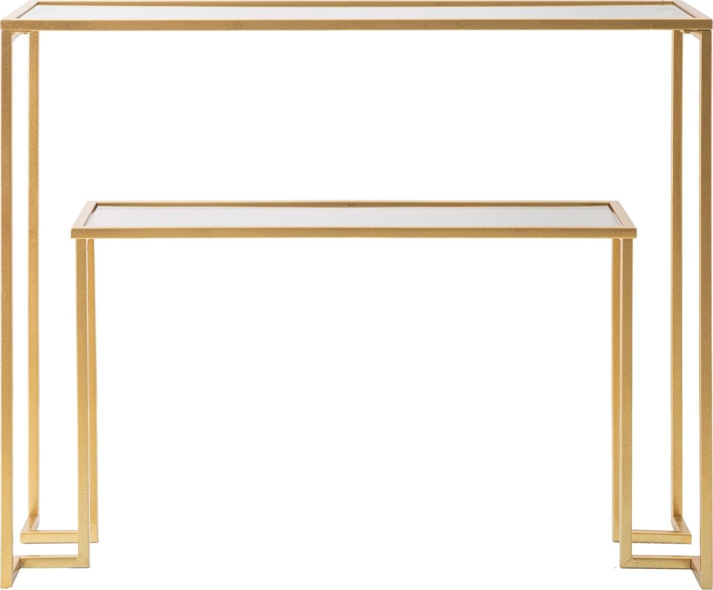 Console "Level" struttura in metallo e ripiano in vetro per interni in Credenze Decor Space - Altamura, commercioVirtuoso.it