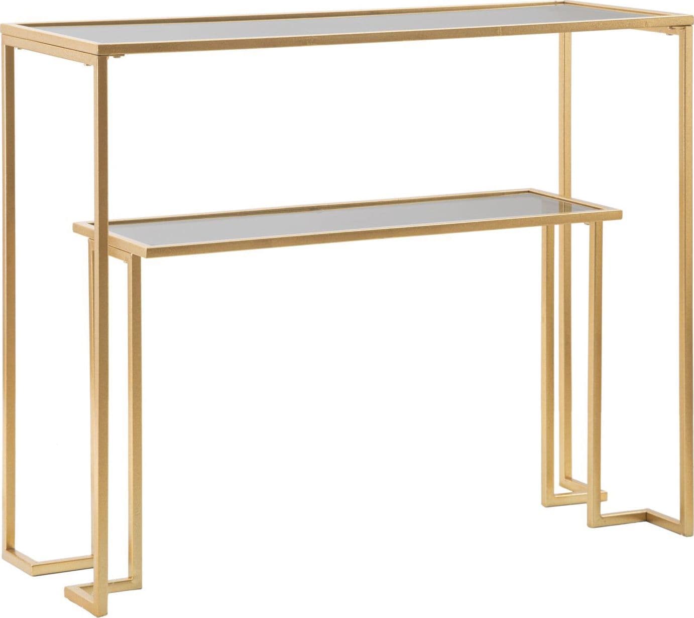 Console "Level" struttura in metallo e ripiano in vetro per interni in Credenze Decor Space - Altamura, commercioVirtuoso.it