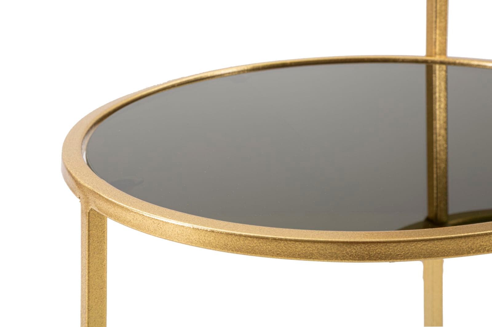 Tavolinetto da caffè struttura in metallo ripiani in vetro per interni in Console e tavoli da divano Decor Space - Altamura, commercioVirtuoso.it