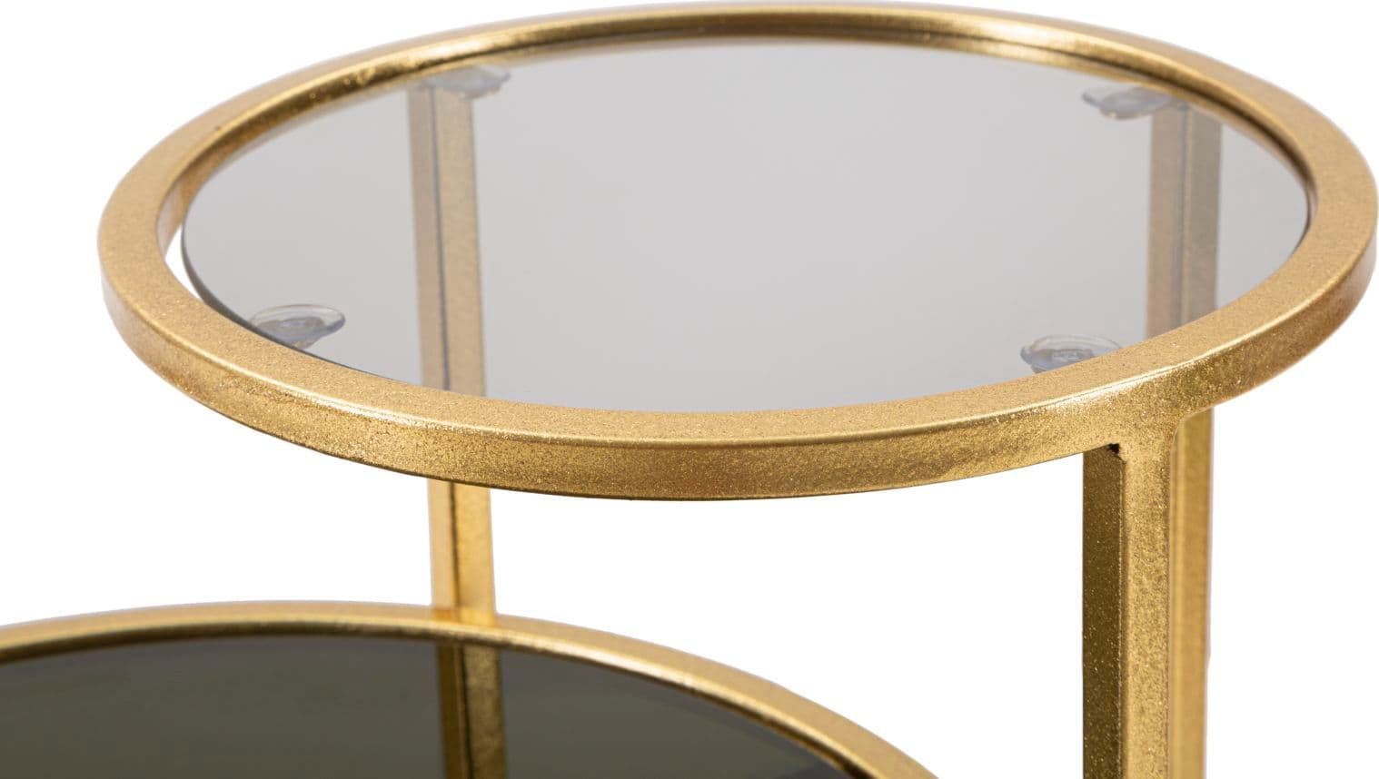 Tavolinetto da caffè struttura in metallo ripiani in vetro per interni in Console e tavoli da divano Decor Space - Altamura, commercioVirtuoso.it