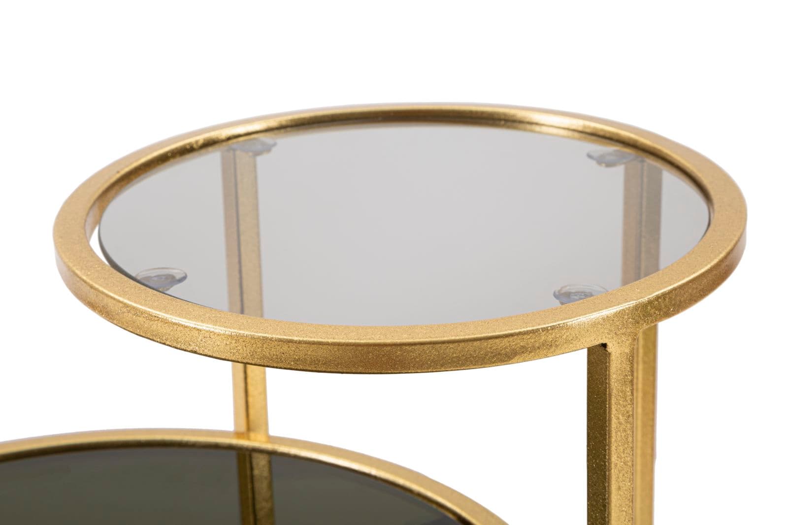 Tavolinetto da caffè struttura in metallo ripiani in vetro per interni in Console e tavoli da divano Decor Space - Altamura, commercioVirtuoso.it