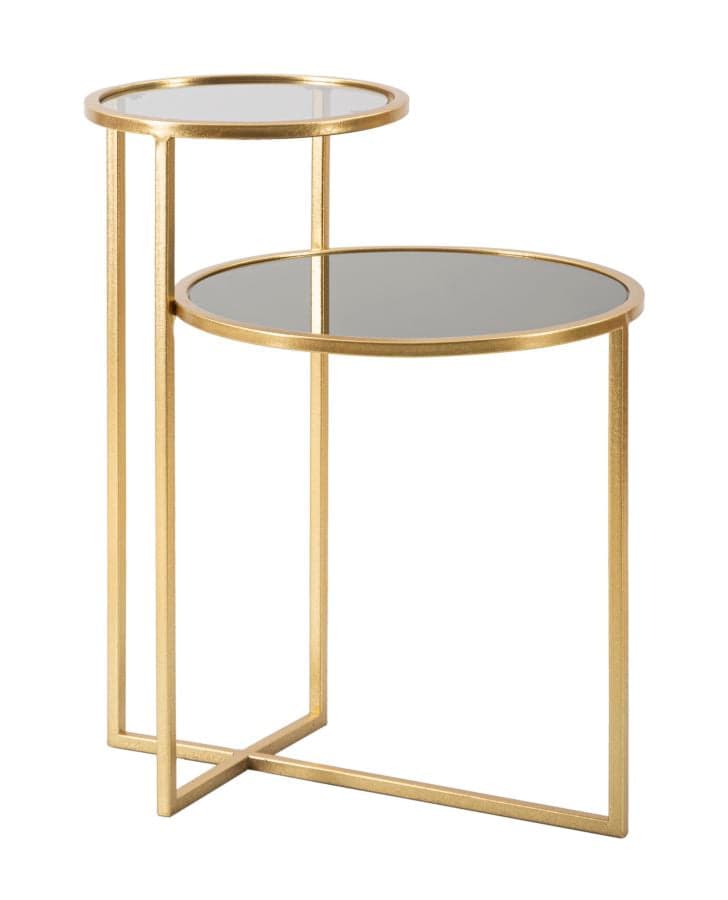 Tavolinetto da caffè struttura in metallo ripiani in vetro per interni in Console e tavoli da divano Decor Space - Altamura, commercioVirtuoso.it