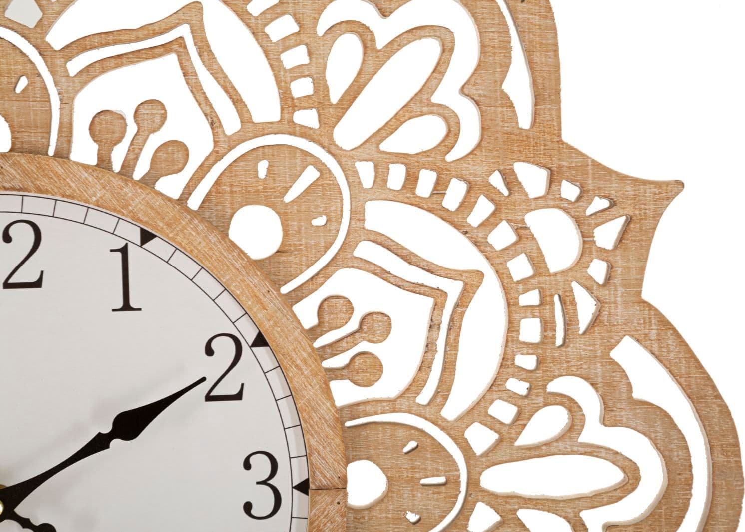 Orologio da parete cornice con pizzi e merletti in legno MDF per salotto e cucina in Orologi da parete Decor Space - Altamura, commercioVirtuoso.it