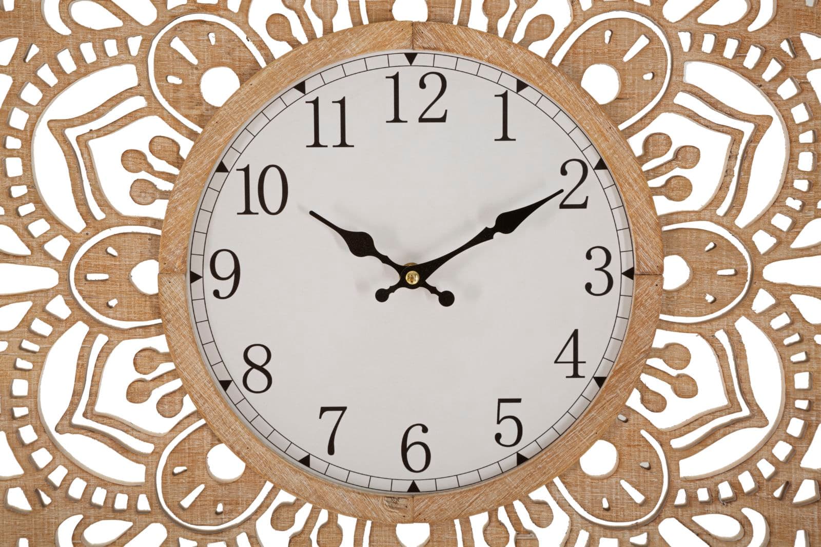 Orologio da parete cornice con pizzi e merletti in legno MDF per salotto e cucina in Orologi da parete Decor Space - Altamura, commercioVirtuoso.it