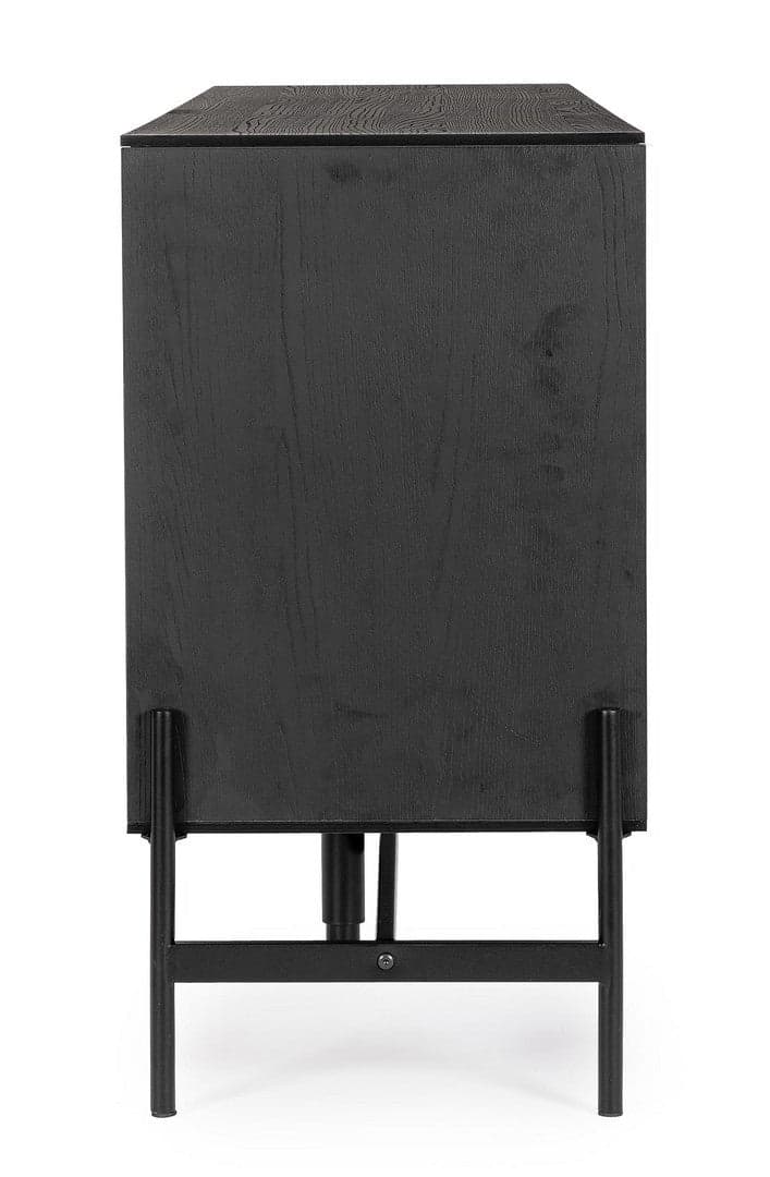 Mobile credenza "Allycia" in mdf-legno di frassino, gambe in acciaio, per interno in Credenze Decor Space - Altamura, commercioVirtuoso.it