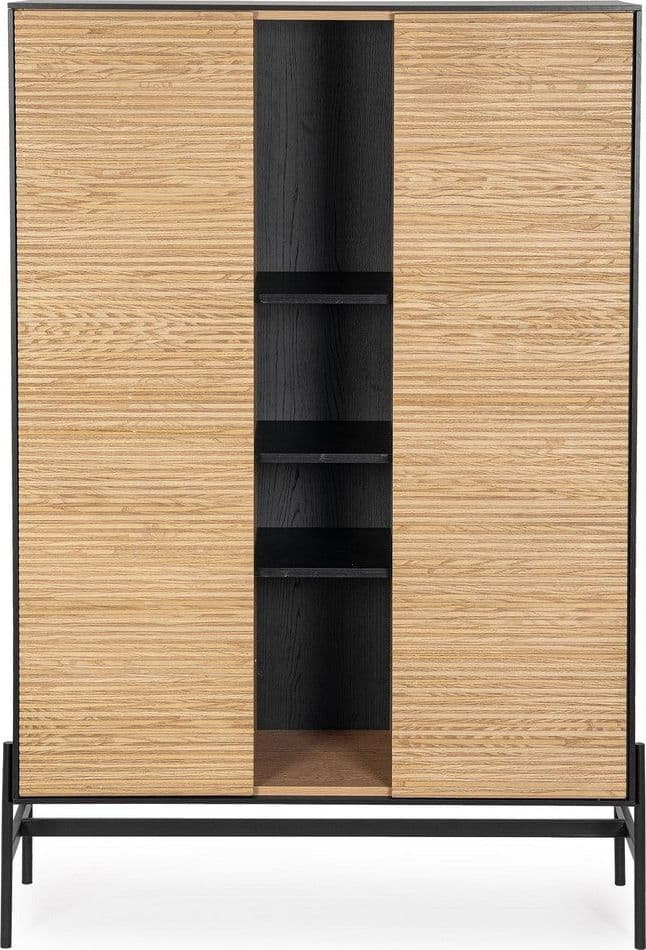 Mobile credenza "Allycia" in mdf-legno di frassino, gambe in acciaio, per interno in Credenze Decor Space - Altamura, commercioVirtuoso.it