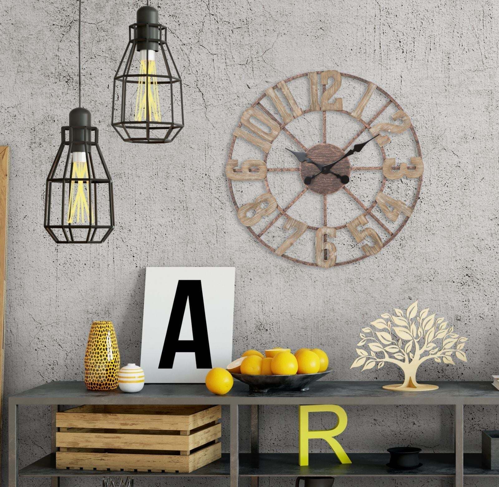 Orologio-da-parete-in-legno-MDF-per-salotto-e-cucina