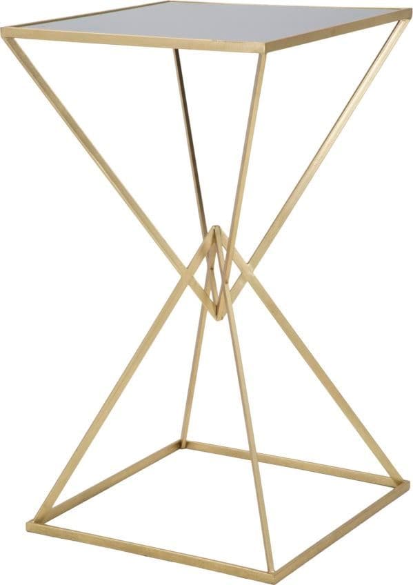 Tavolo da bar "Piramid" struttura in ferro color oro e vetro per interni in Console e tavoli da divano Decor Space - Altamura, commercioVirtuoso.it