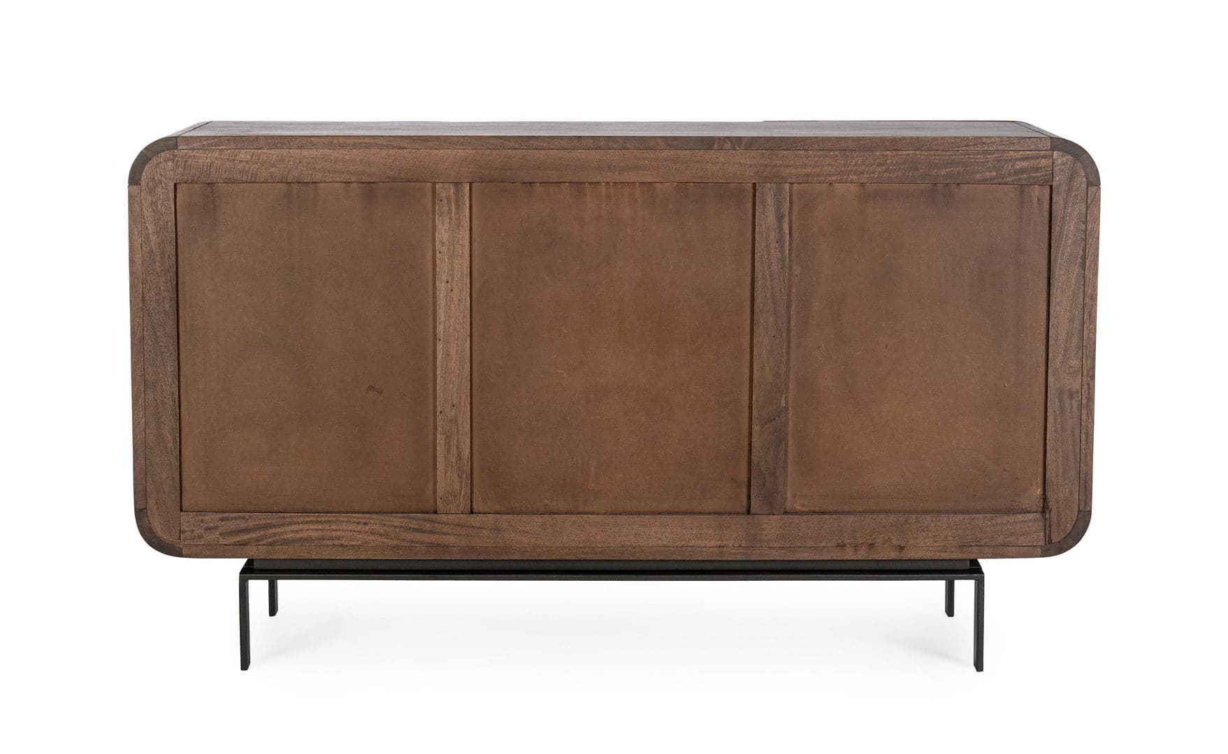 Credenza "Orissa" in legno di mango, color naturale, gambe in acciaio resistente in Credenze Decor Space - Altamura, commercioVirtuoso.it