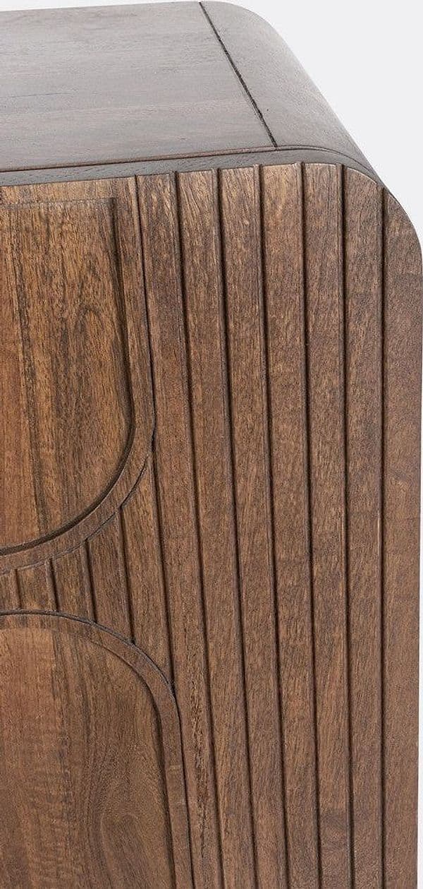 Credenza "Orissa" in legno di mango, color naturale, gambe in acciaio resistente in Credenze Decor Space - Altamura, commercioVirtuoso.it