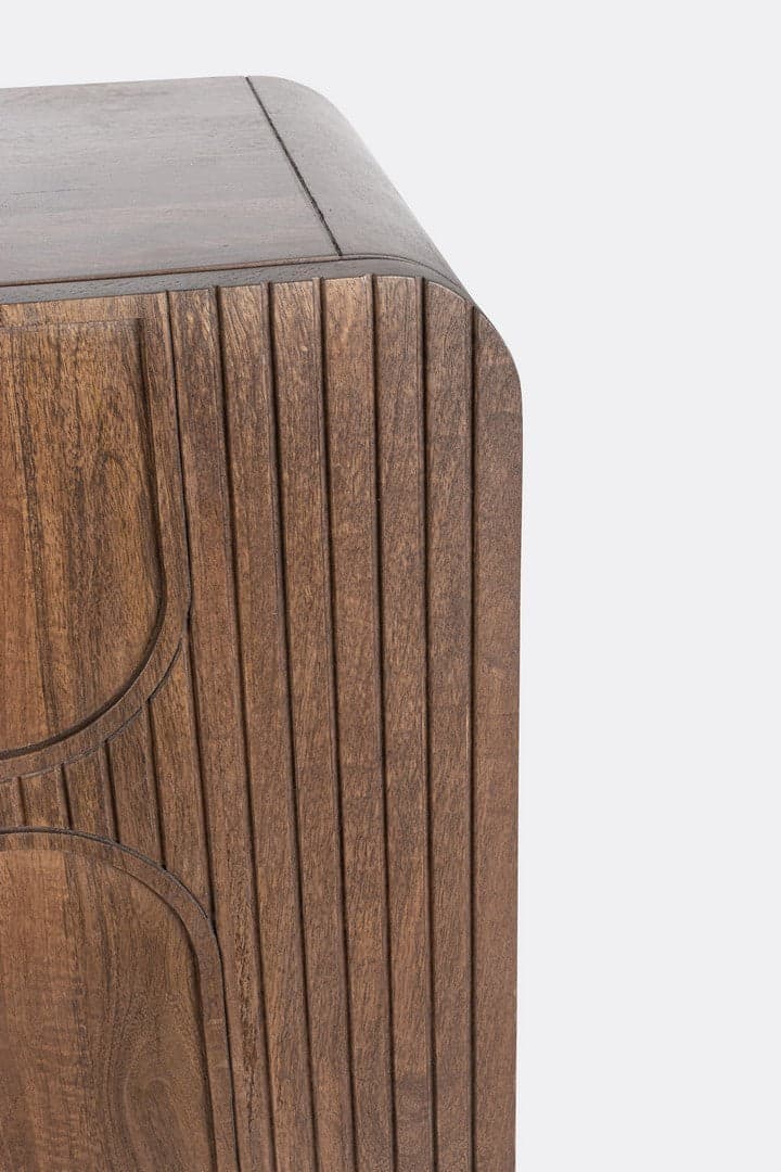 Credenza "Orissa" in legno di mango, color naturale, gambe in acciaio resistente in Credenze Decor Space - Altamura, commercioVirtuoso.it