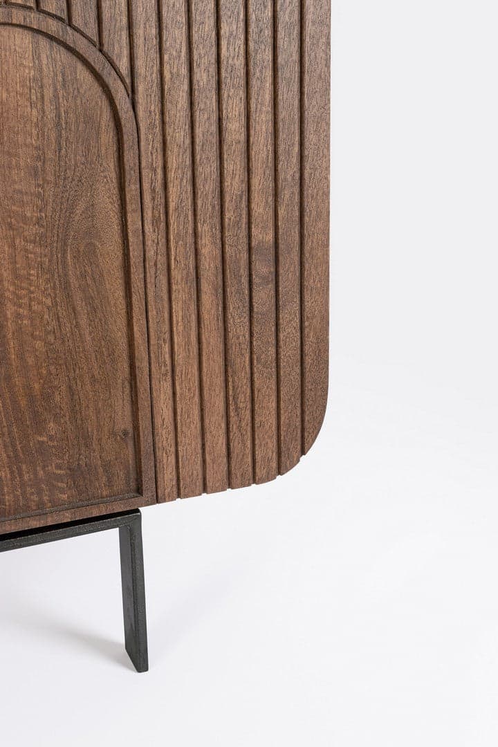 Credenza "Orissa" in legno di mango, color naturale, gambe in acciaio resistente in Credenze Decor Space - Altamura, commercioVirtuoso.it