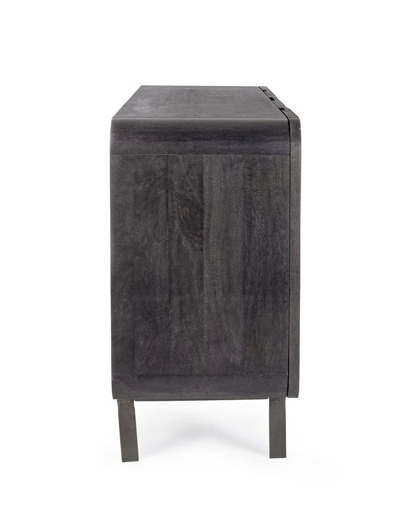 Credenza "Orissa" in legno di mango, color naturale, gambe in acciaio resistente in Credenze Decor Space - Altamura, commercioVirtuoso.it