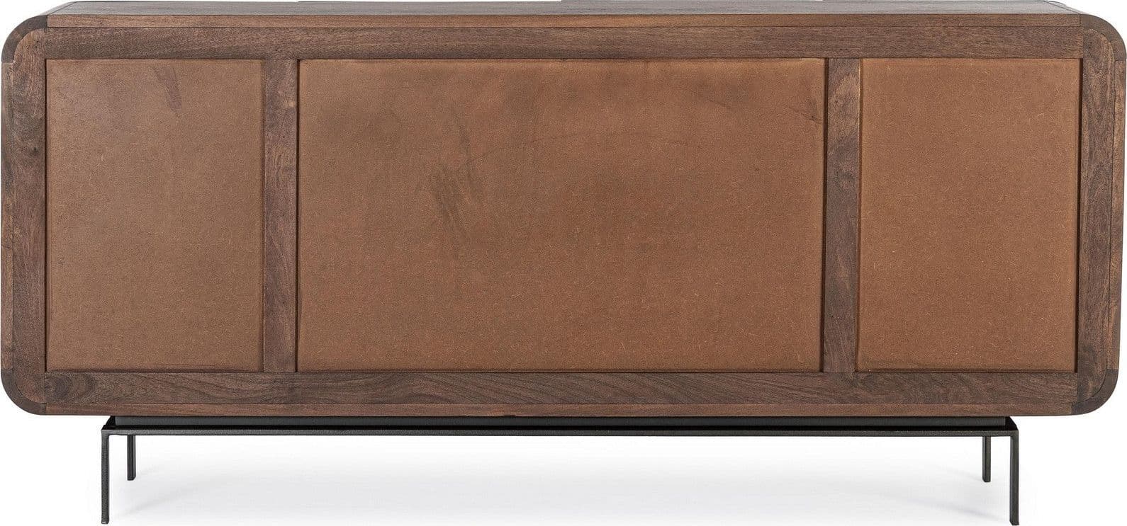 Credenza "Orissa" in legno di mango, color naturale, gambe in acciaio resistente in Credenze Decor Space - Altamura, commercioVirtuoso.it