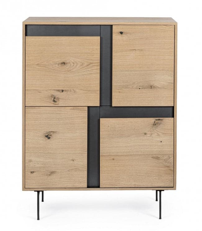 Credenza "Stanwood" con 3 ante e 3 cassetti, in mdf, finitura in rovere in Credenze Decor Space - Altamura, commercioVirtuoso.it